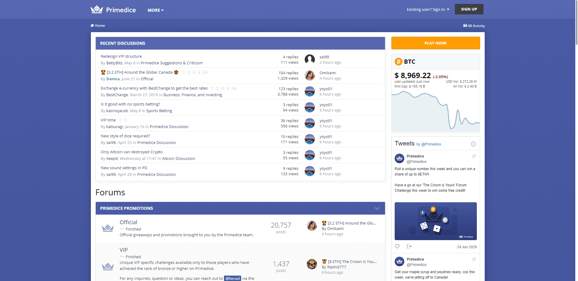 PrimeDice Forum