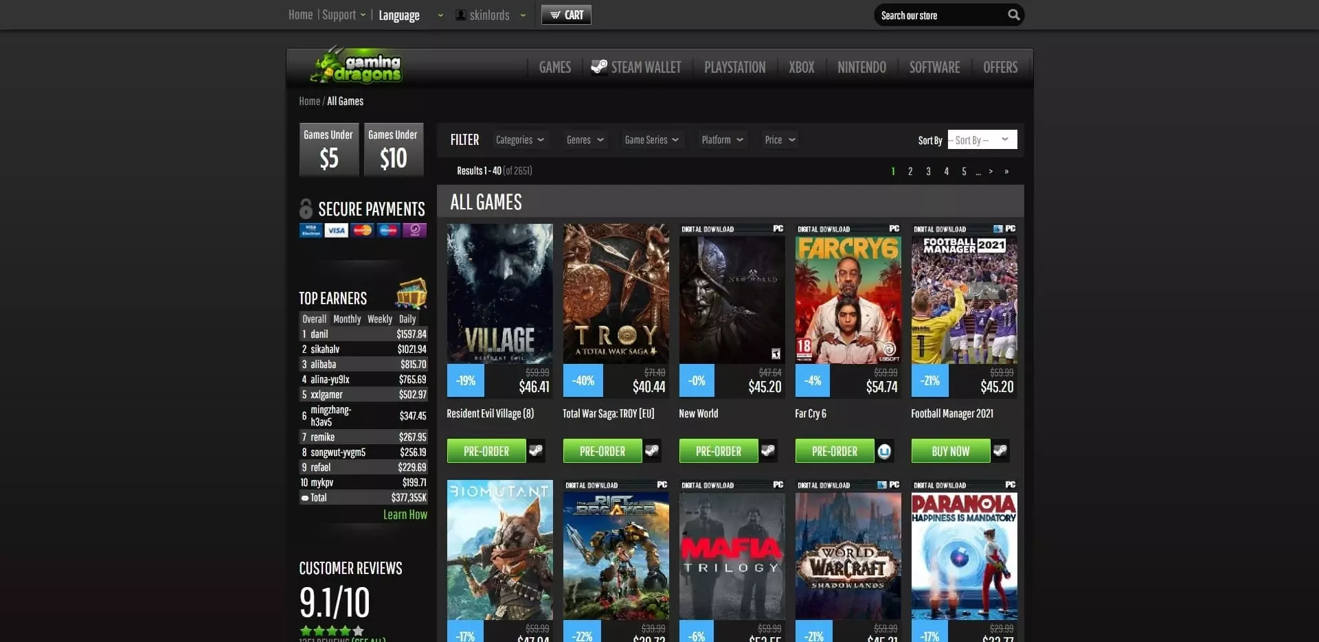 GamingDragons All Games
