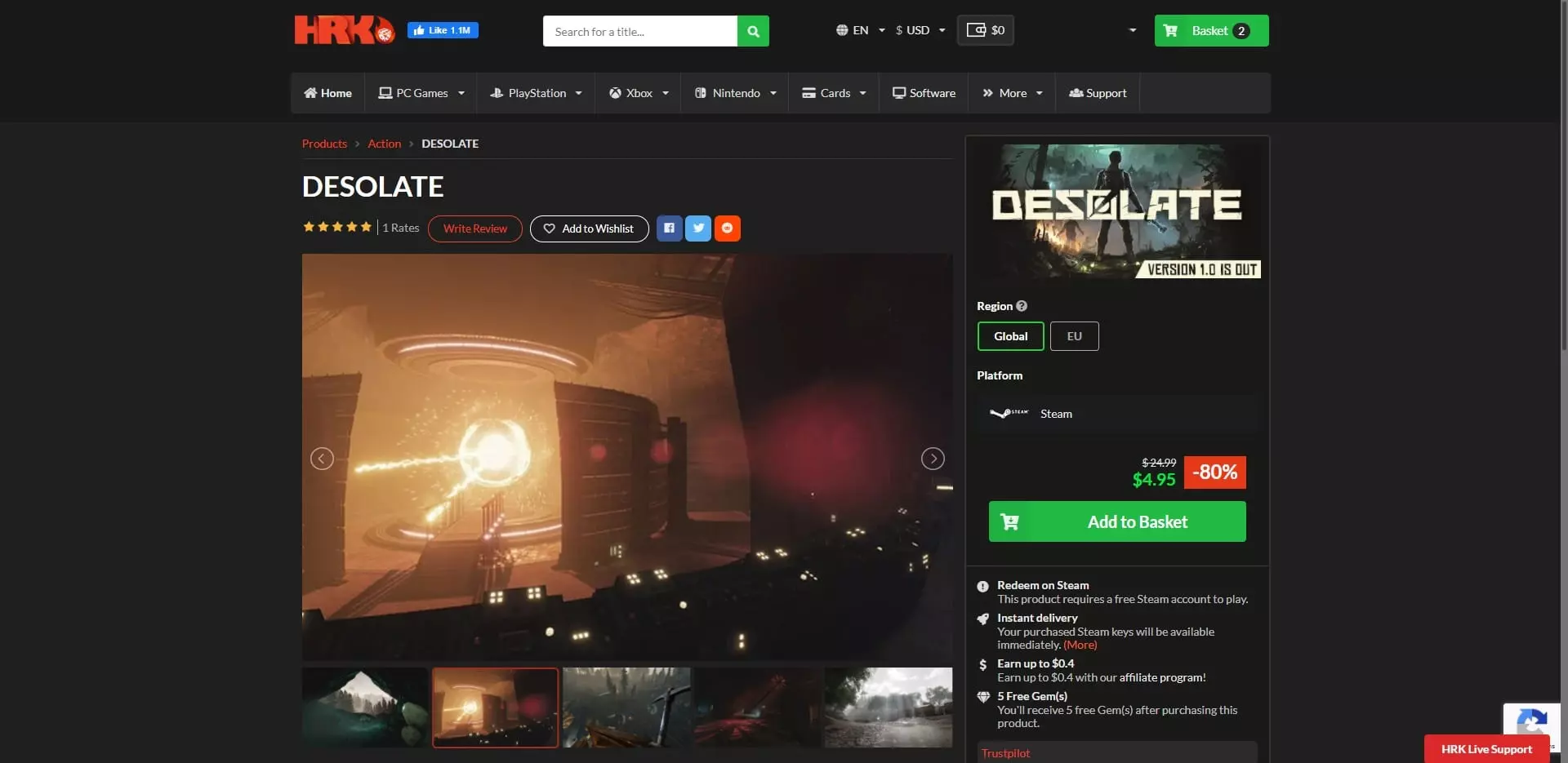 HRKGame Desolate Game Overview