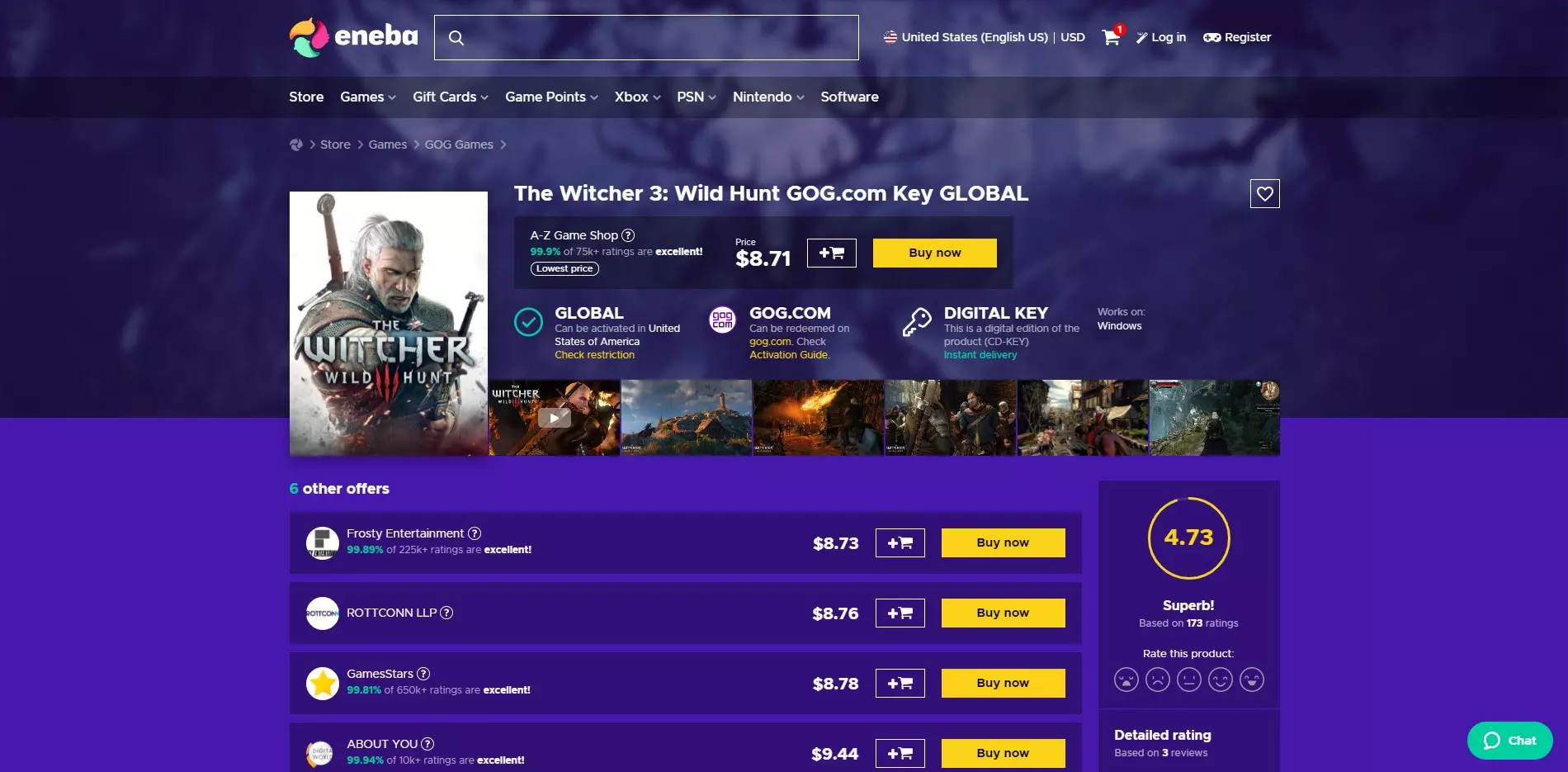 Eneba The Witcher 3 Game