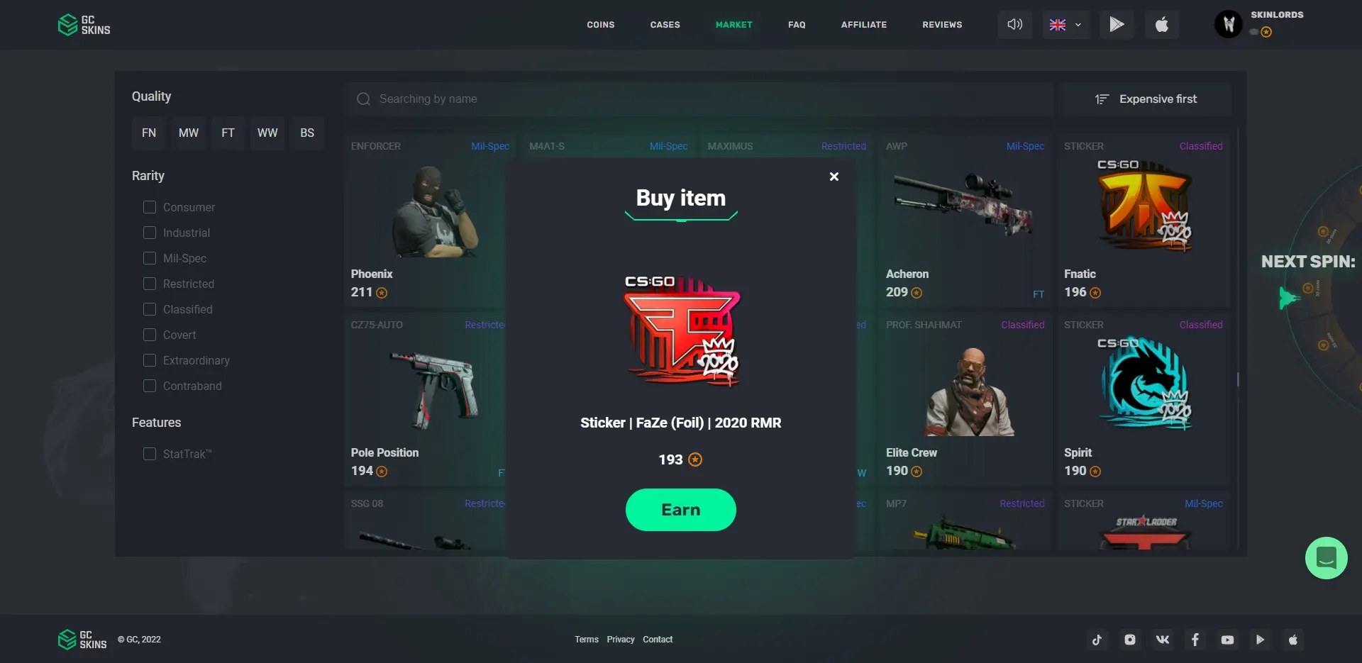 GCSkins CSGO Skin Marketplace