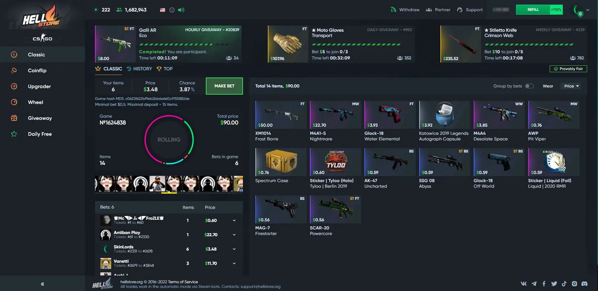 Hellstore Jackpot Gamemode Active