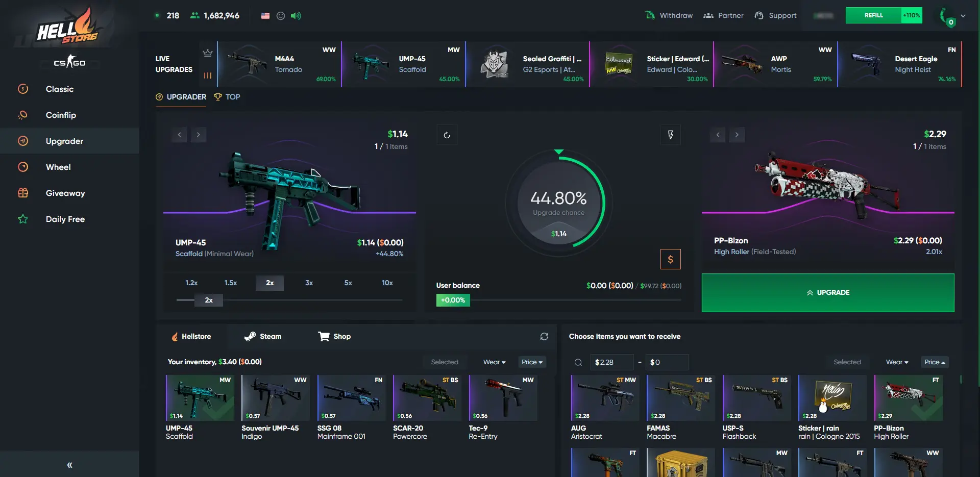 Hellstore Upgrader Gamemode