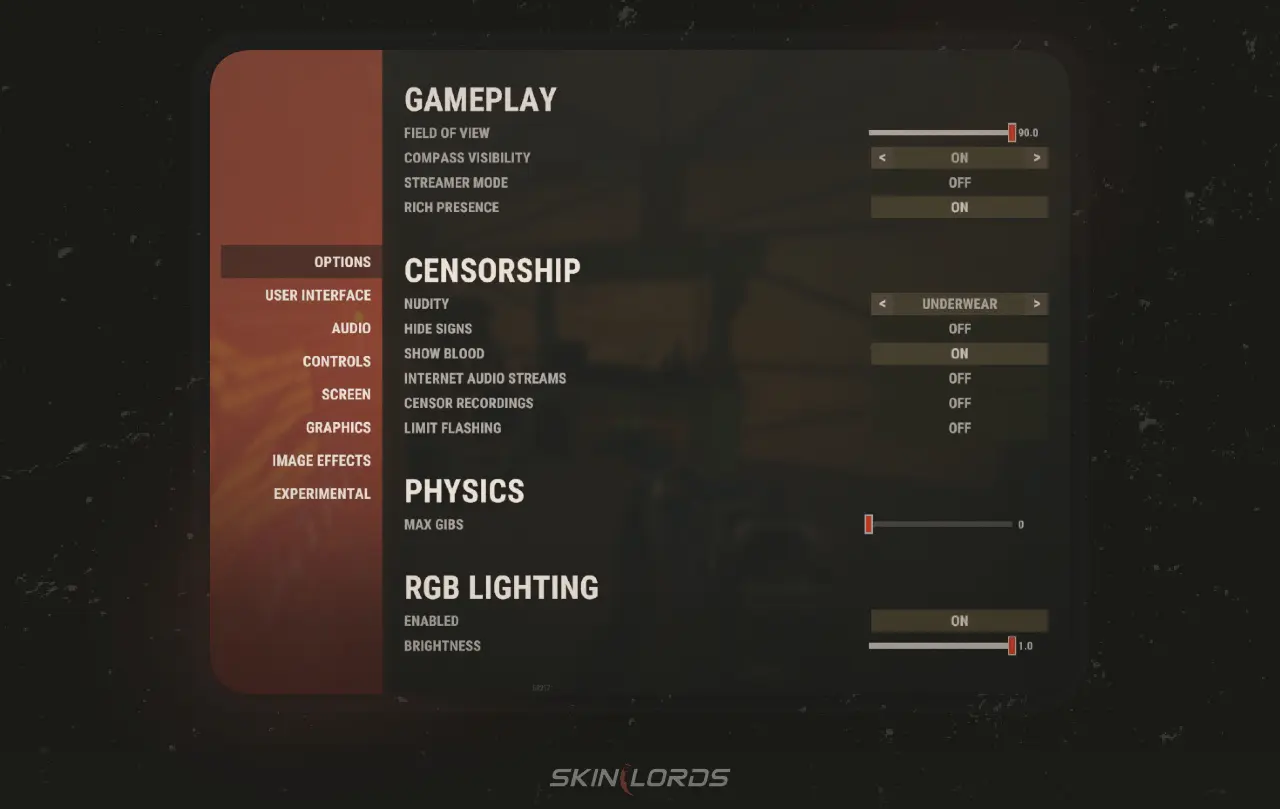 Rust FPS & PvP Settings - Options