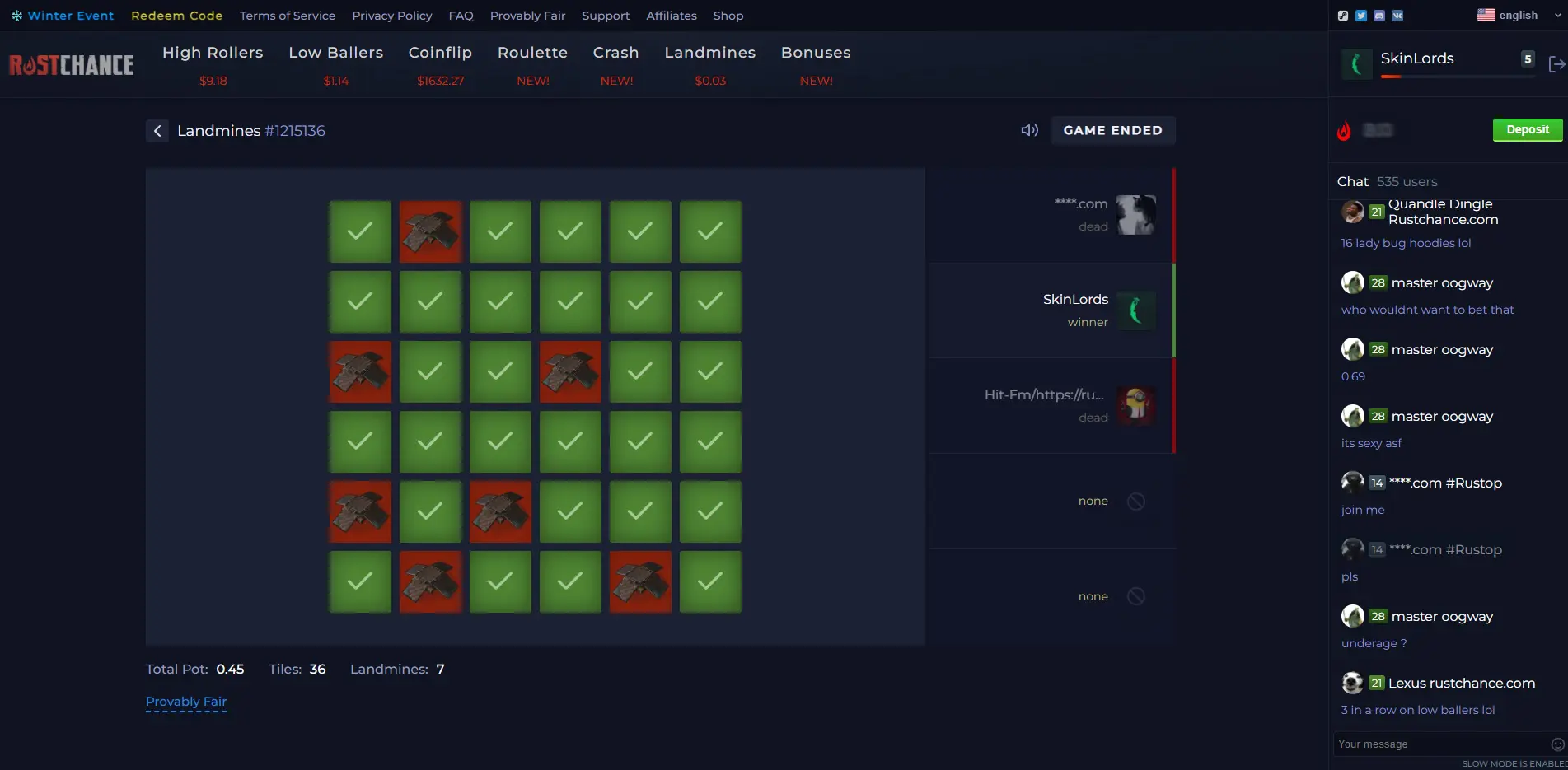 RustChance Landmines Gamemode