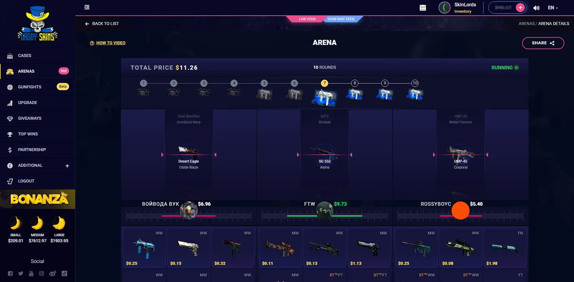 DaddySkins Case Unboxing Arena Battle