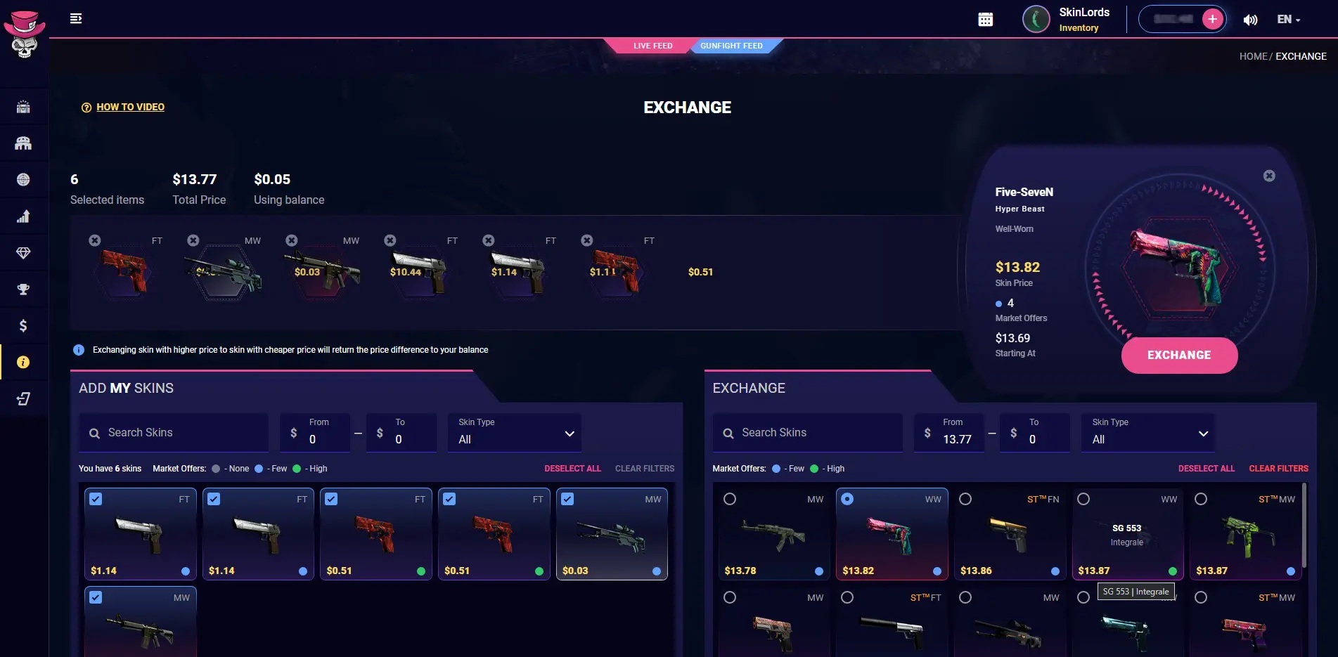 DaddySkins Skins Exchange