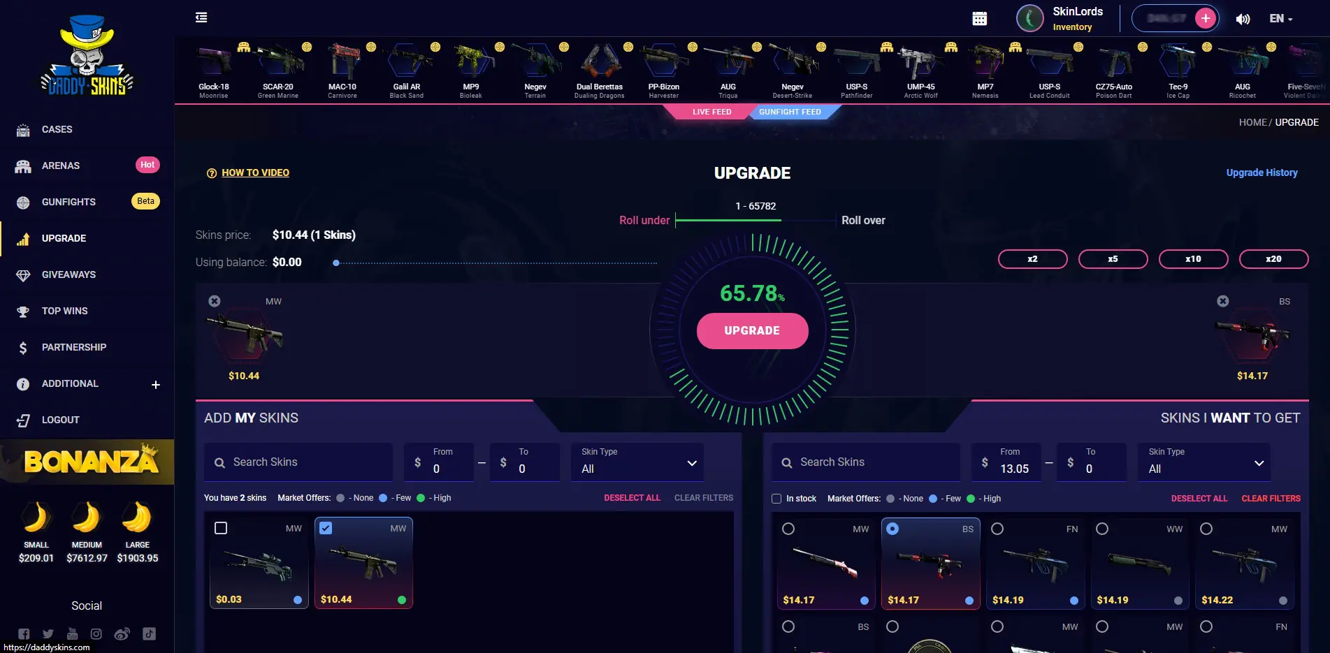 DaddySkins Upgrader Gamemode