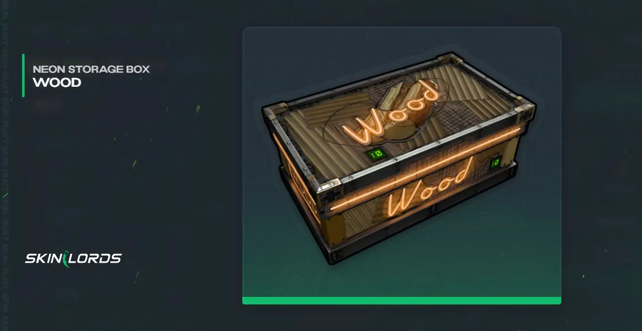 Neon Wood Storage Box