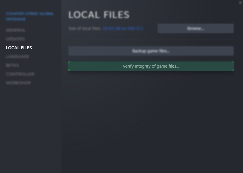 Verify Integrity of Game Files