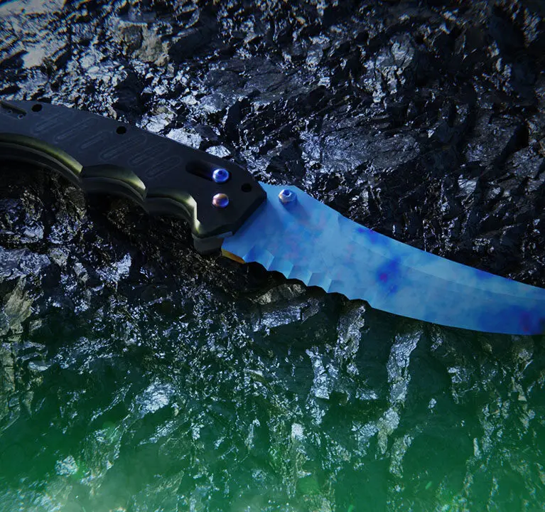 Flip Knife Case Hardened | All Blue Gem Seeds