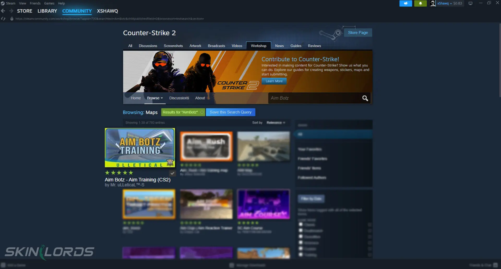 steam workshop menu