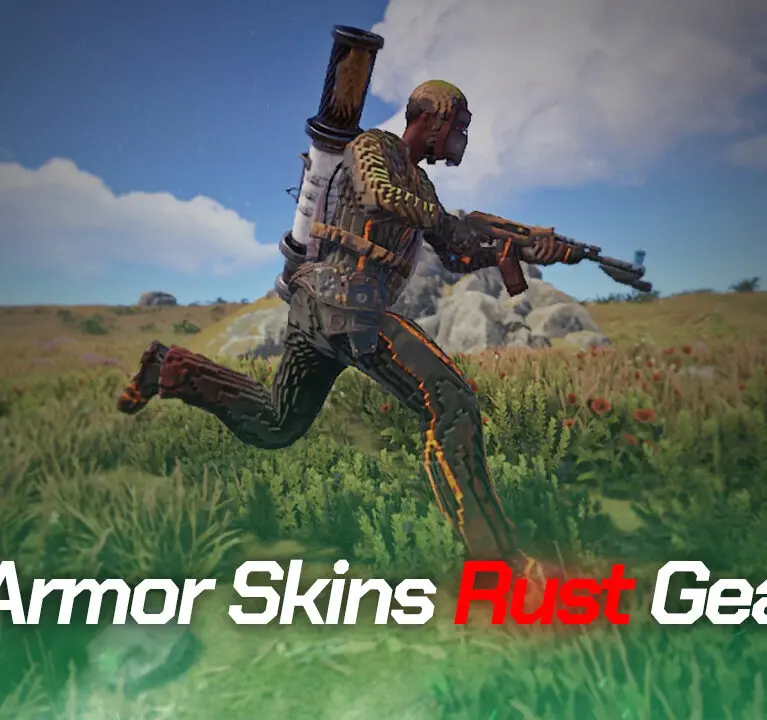 Pixel Armor Skins Rust Gear Set