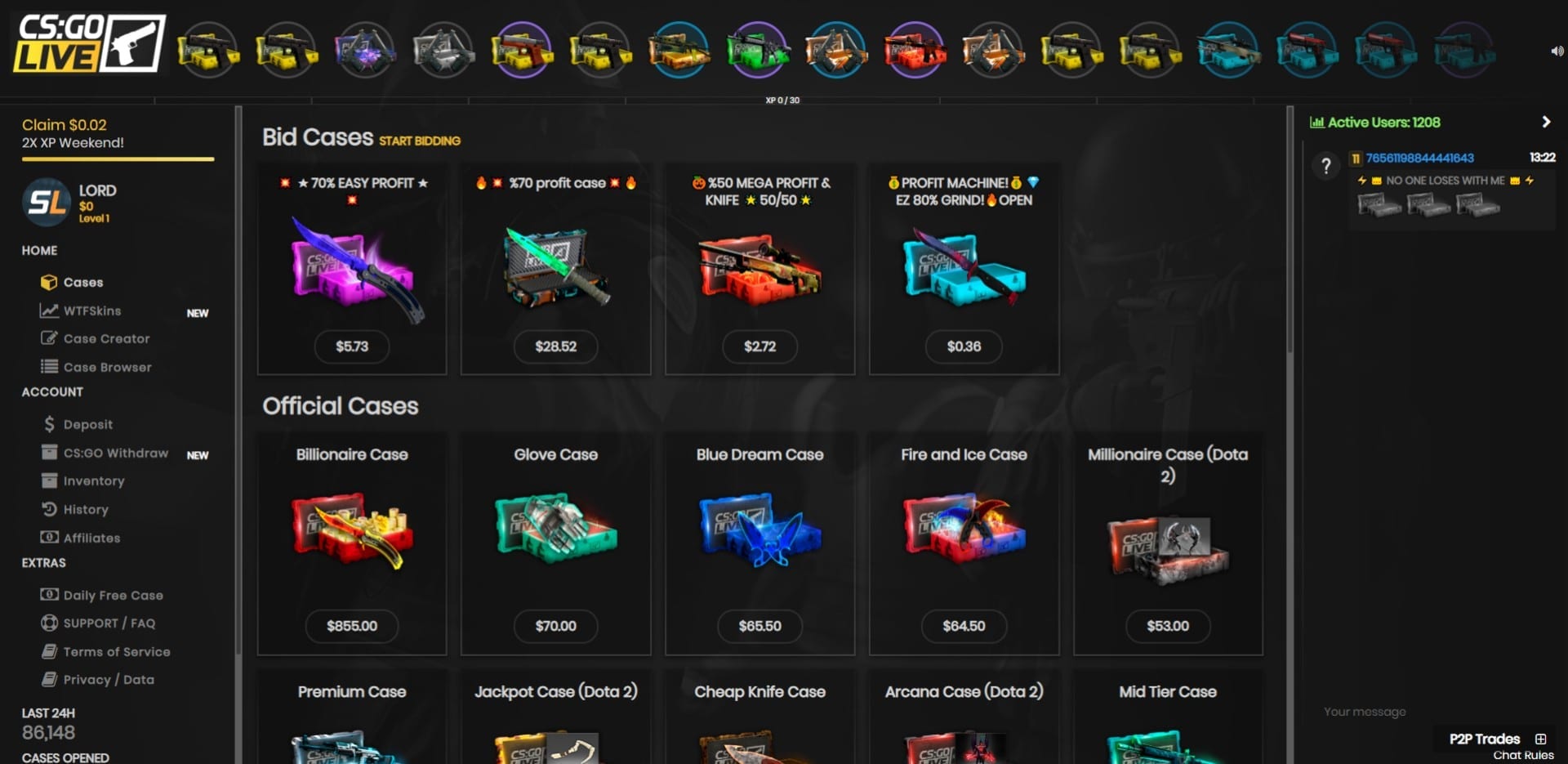 CSGOLive Homepage