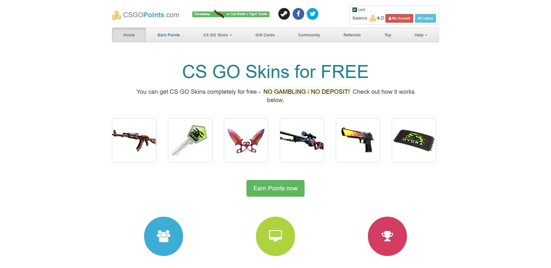 CSGOPoints Homepage