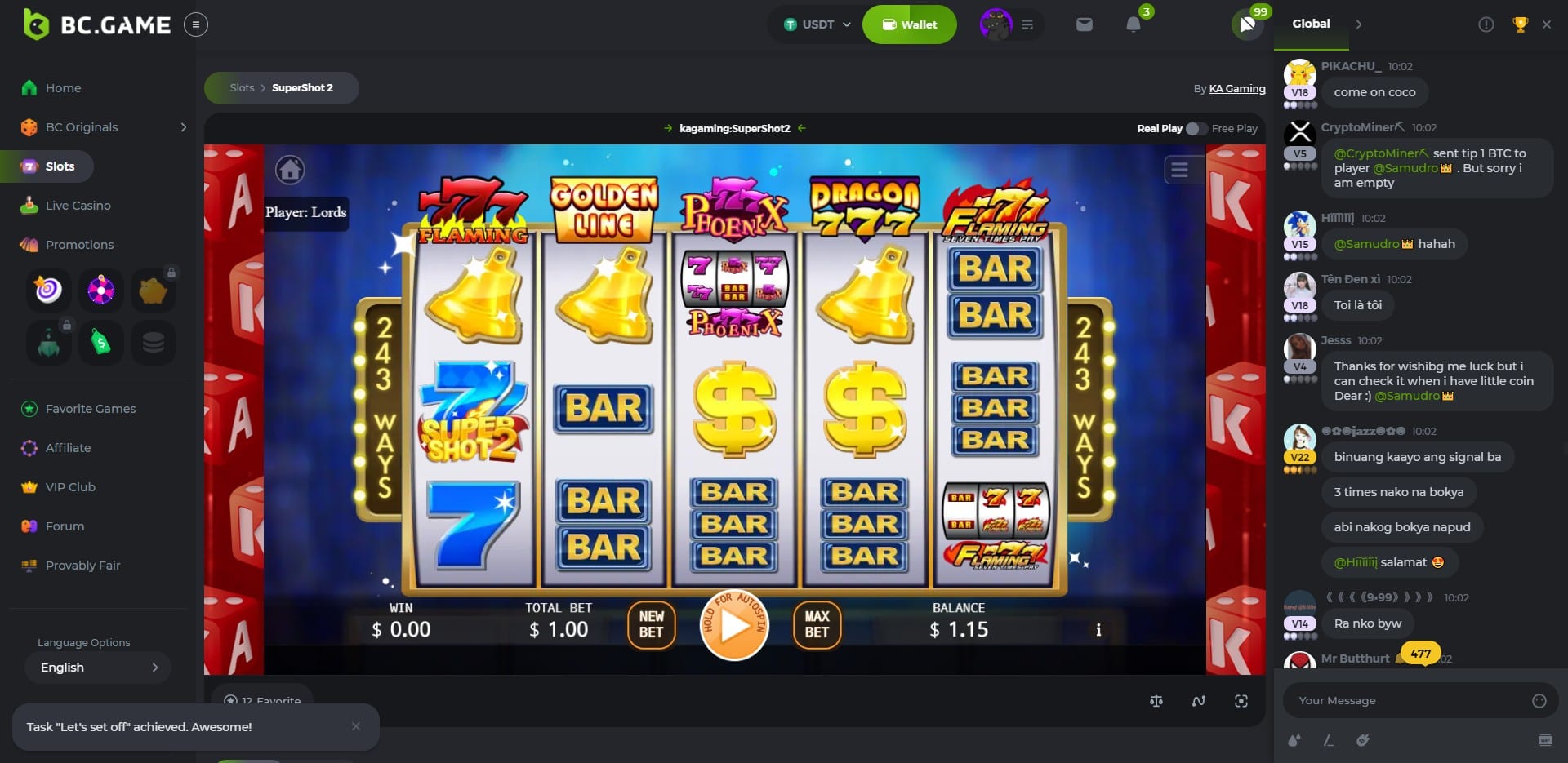 BCGame Slots Lucky 7 Game