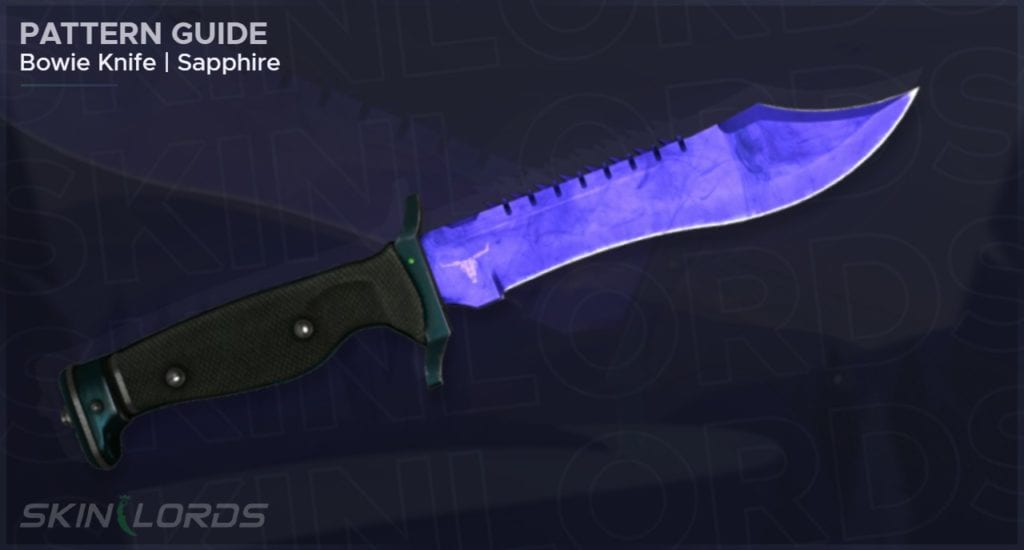 Faca Bowie | Doppler Padrão de Safira