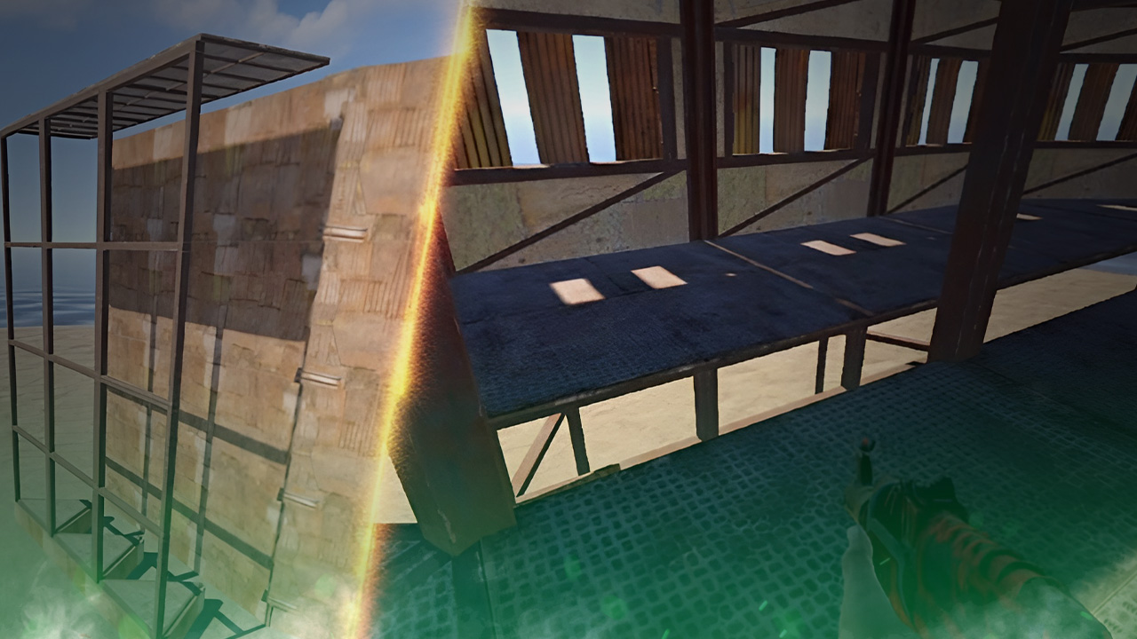 How to Add Wide Gap Peekdowns to a Rust Base