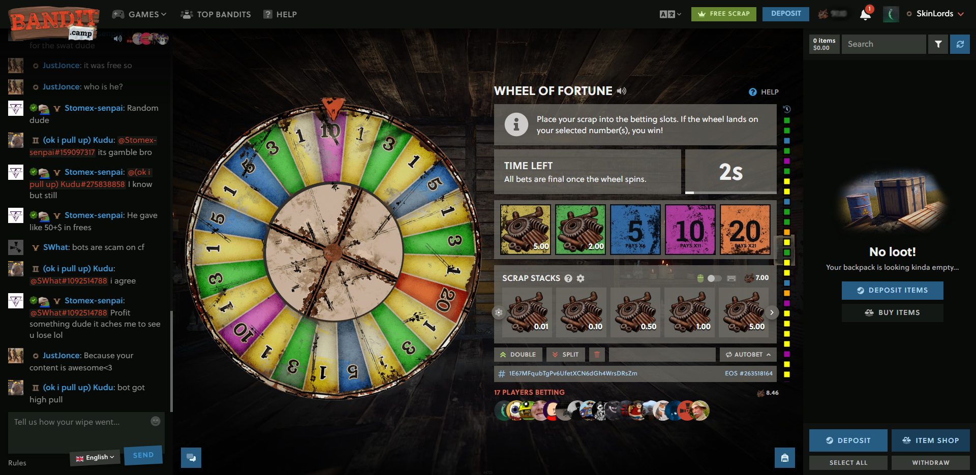 BanditCamp Wheel of Fortune