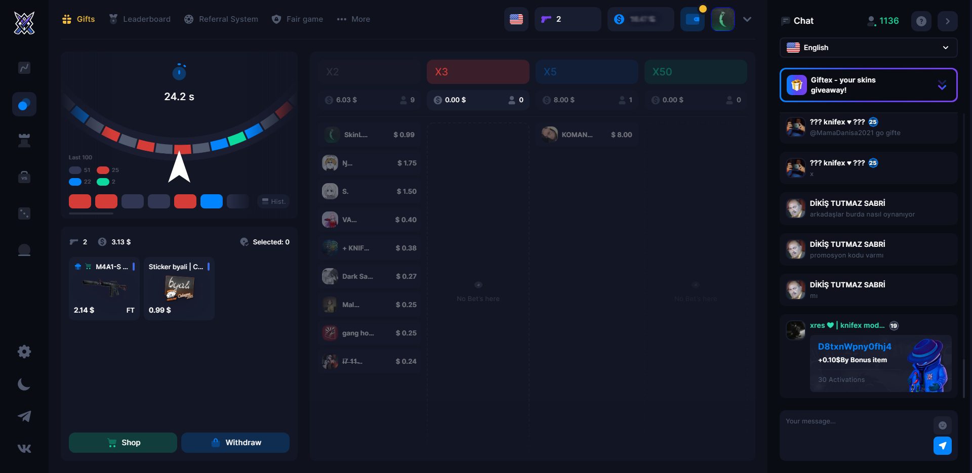 KnifeX Roulette Wheel Gamemode