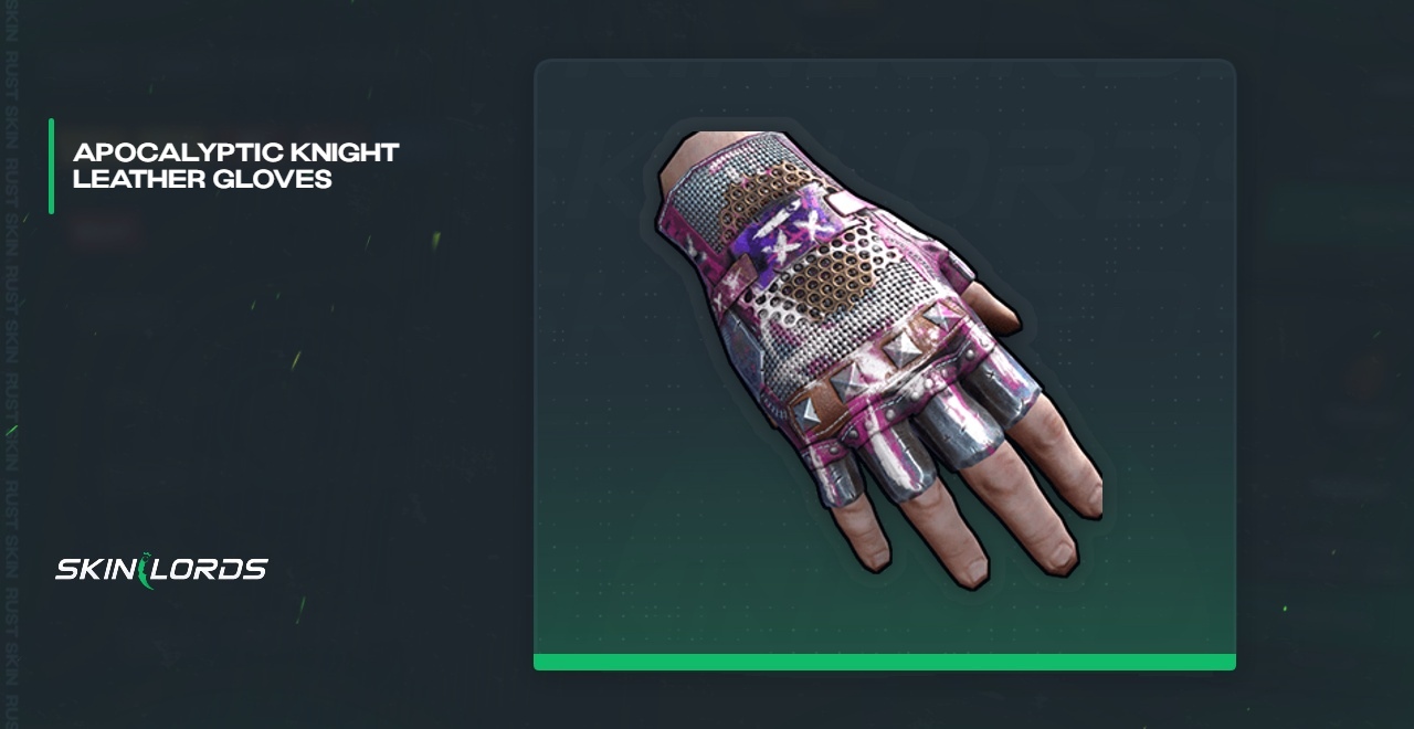 Guantes de cuero de caballero apocalíptico Rust Skin