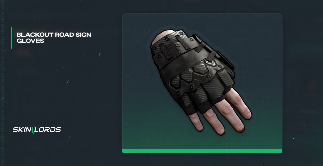 Blackout Road Sign Gloves Rust Skin