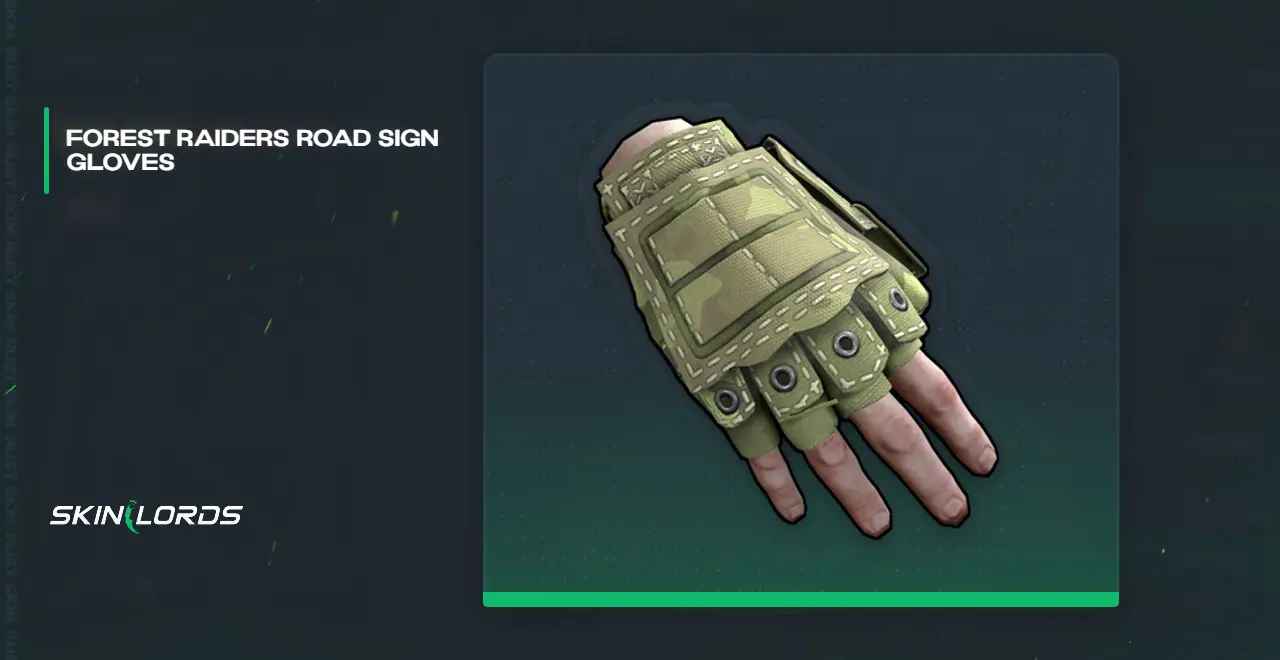 Forest Raiders Road Sign Gloves Rust Skin