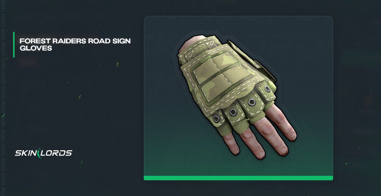 Forest Raiders Road Sign Gloves Rust Skin