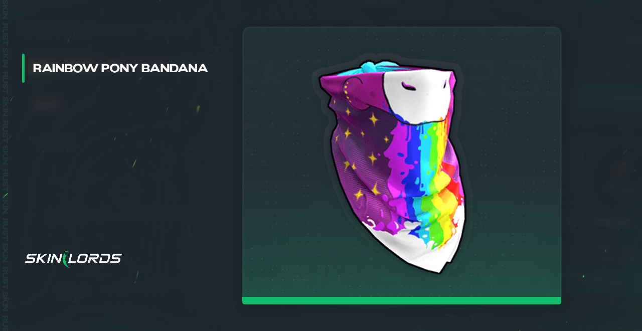 Rainbow Pony Bandana Rust Skin