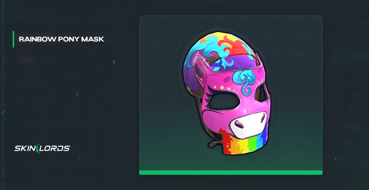 Rainbow Pony Facemask Rust Skin