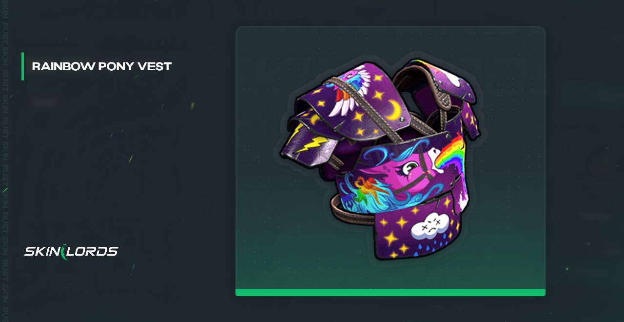 Rainbow Pony Vest Rust Skin