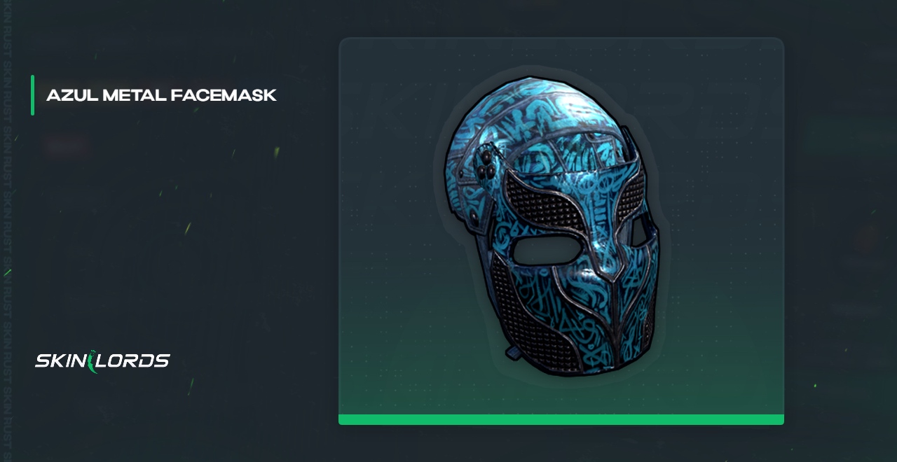 Masque métallique Azul Rust Skin