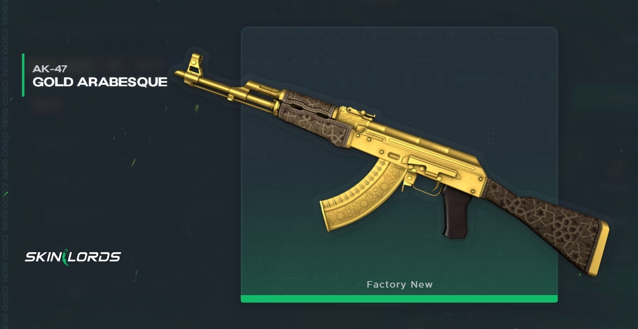 AK-47 Gold Arabesque CSGO Skin