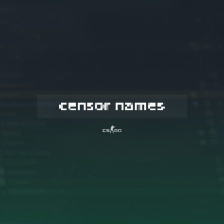 Ein- oder Ausschalten von sauberen Spielernamen in CS:GO