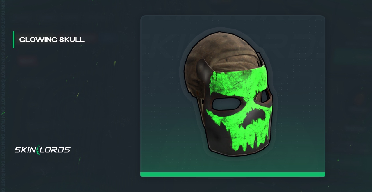 Glowing Skull Facemask Rust Skin