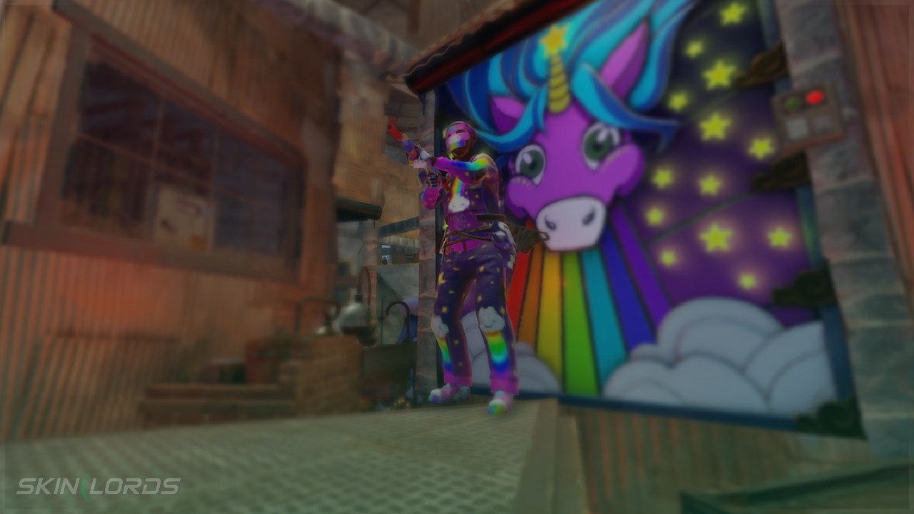 Rust Regenbogenpony-Rüstung Skin-Ausrüstung