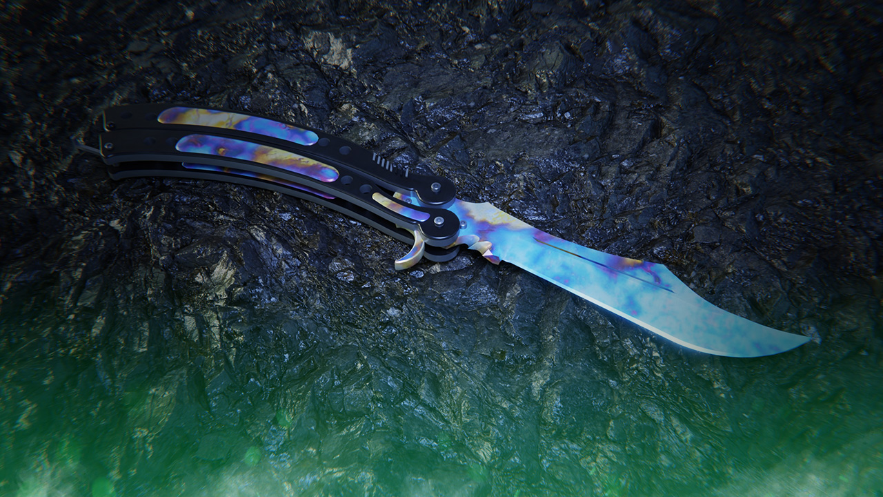 Butterfly Knife Case Hardened | All Blue Gem Seeds
