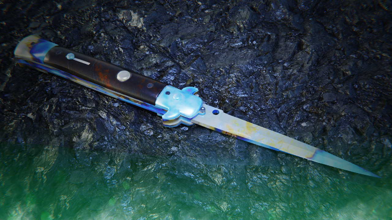 Stiletto Knife Case Hardened | All Blue Gem Patterns