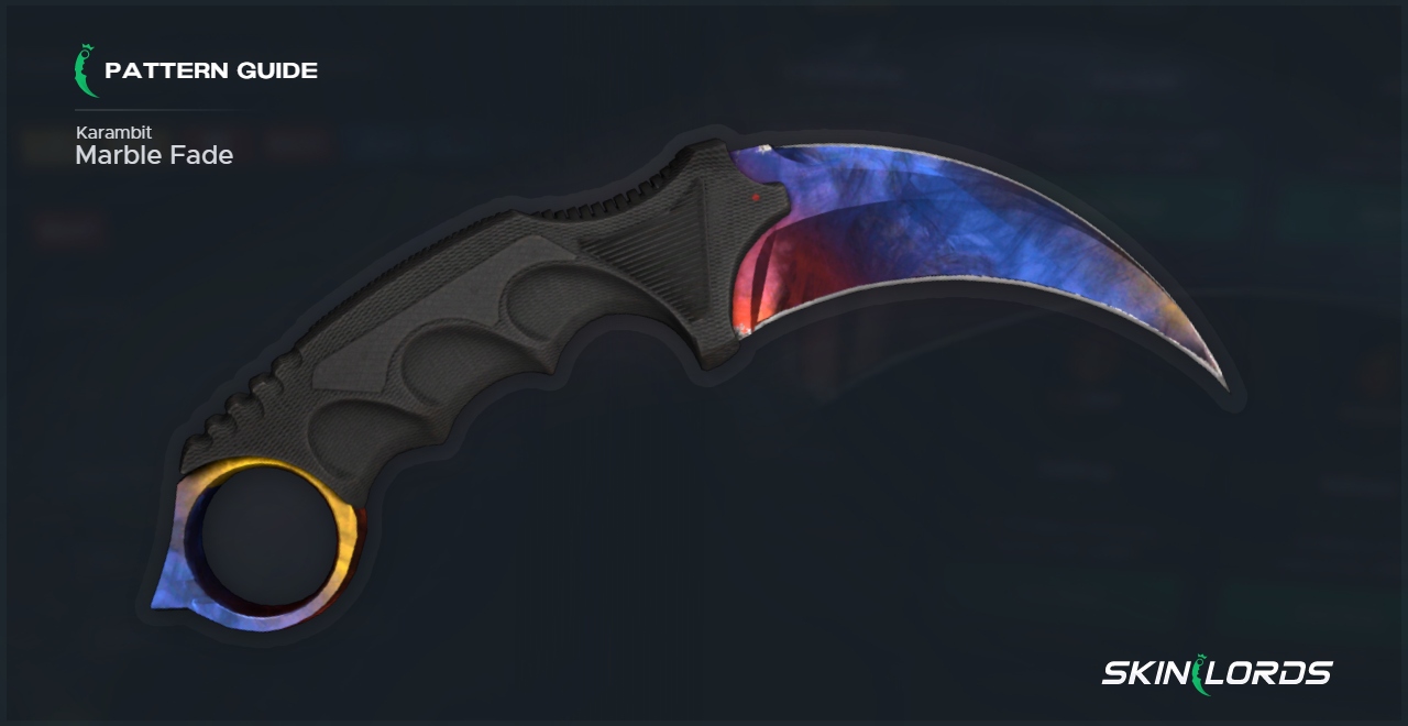 Guía de patrones de Karambit Marble Fade Fire and Ice