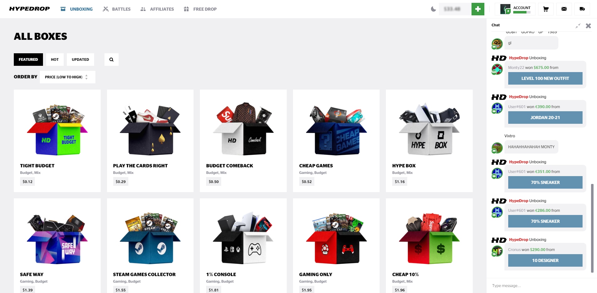 HypeDrop Homepage Featured Box