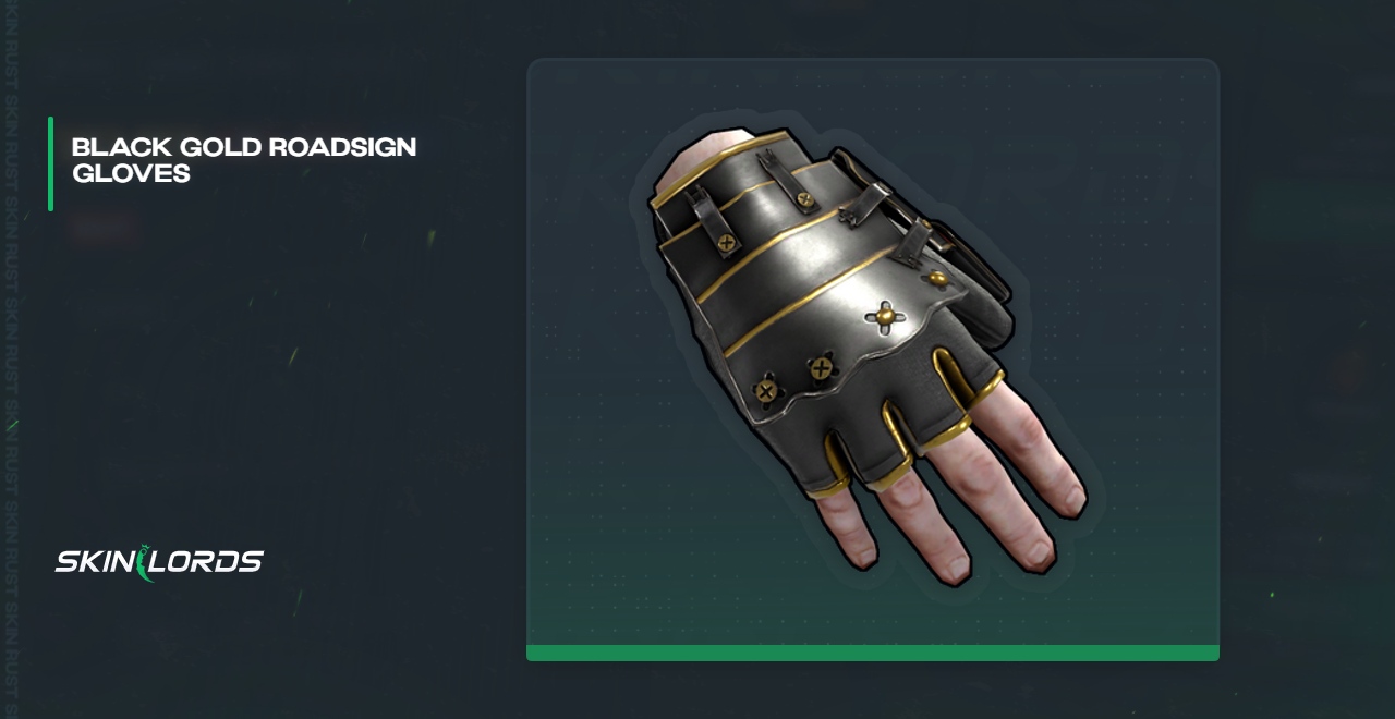 Black Gold Roadsign Gloves Rust Skin
