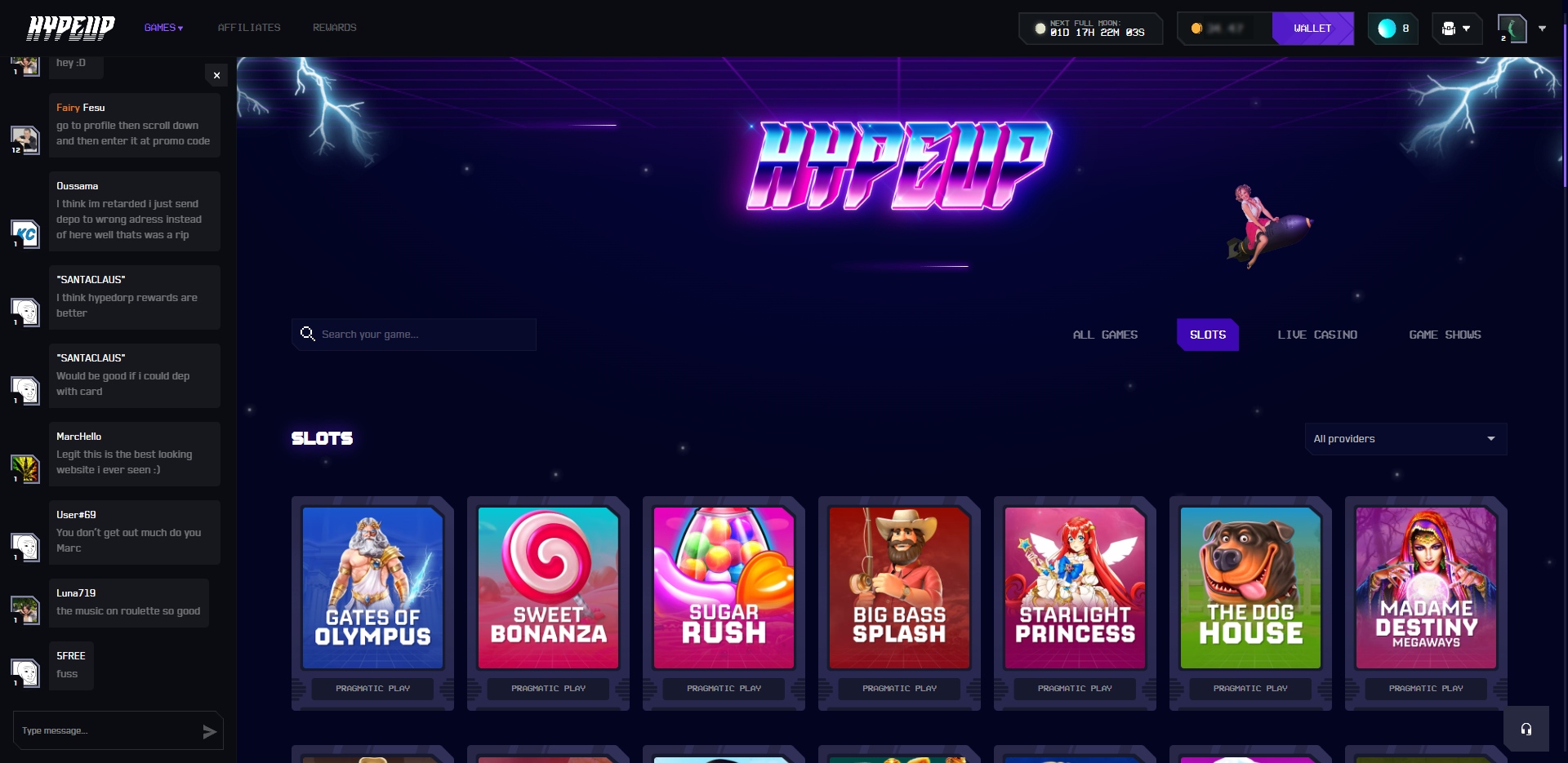 HypeUp Slot Game Providers Overview