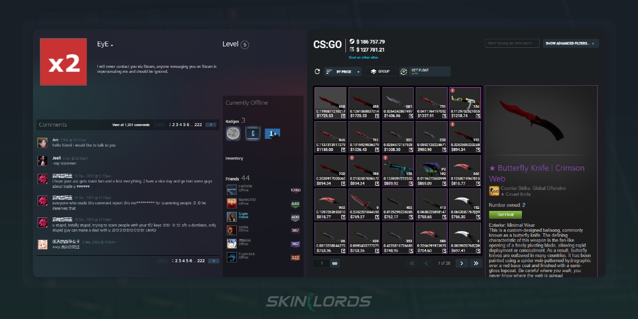 Conta Steam 5K Skins Csgo, Trade Ban, 20 Anos Steam - Counter