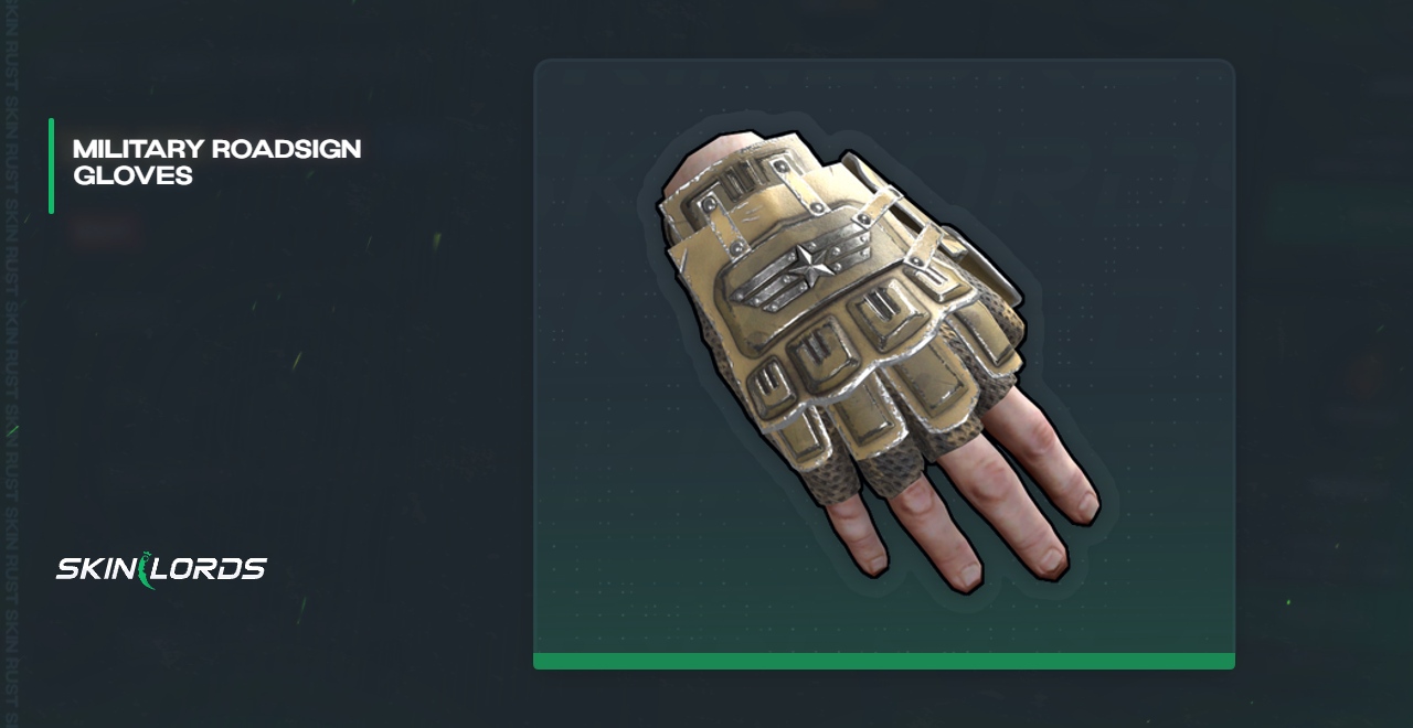 Militärische Straßenschilder Handschuhe Rust Skin