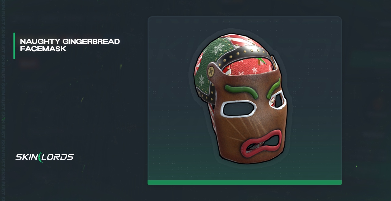 Naughty Gingerbread Facemask Rust Skin