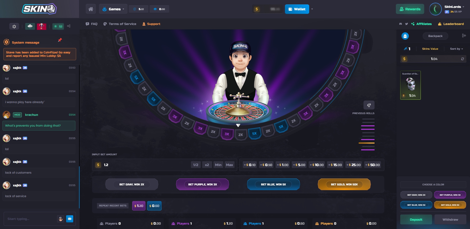 Skinbet Roulette Wheel Gamemode