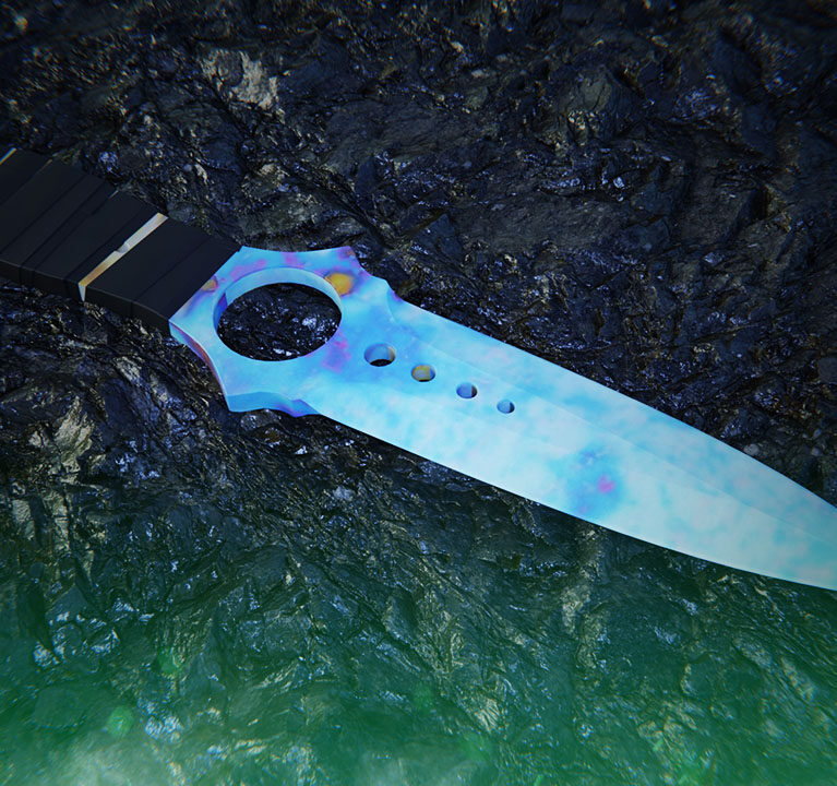 Skeleton Knife Case Hardened | All Blue Gem Seeds