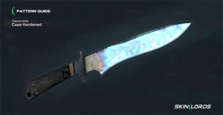 Classic Knife Case Hardened | All Blue Gem Seeds - SkinLords