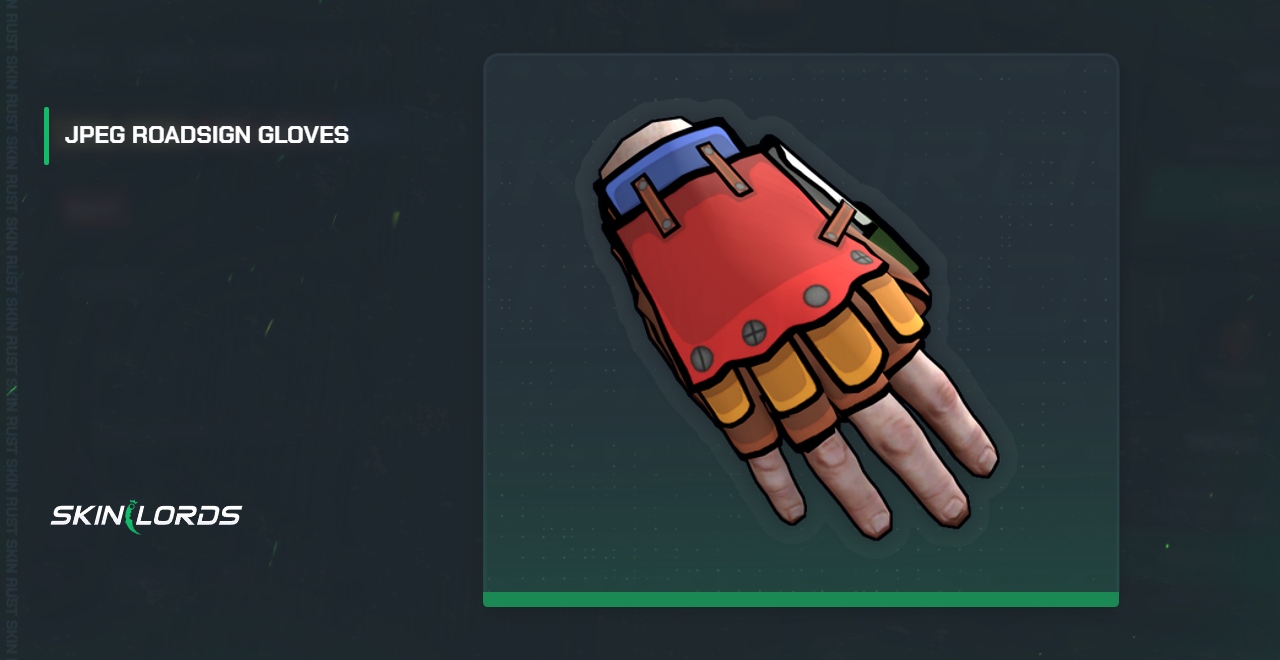 JPEG Roadsign Gloves Rust Skin