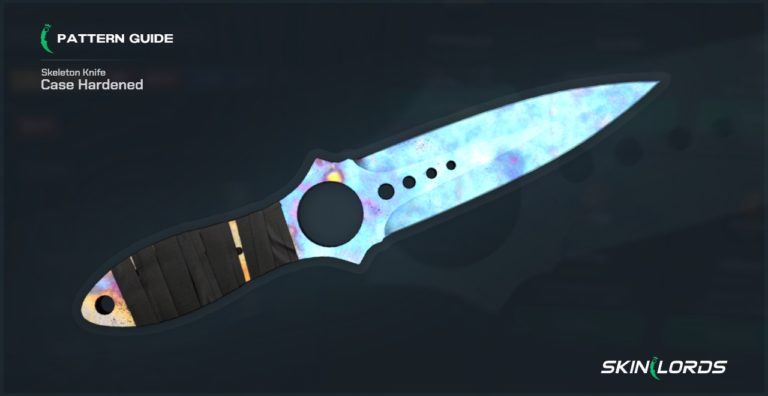 Skeleton Knife Case Hardened | All Blue Gem Seeds - SkinLords